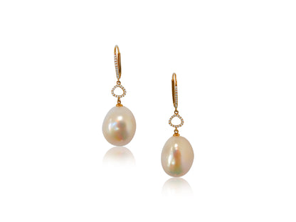 Pearl and Diamond Gorgeous Earrings