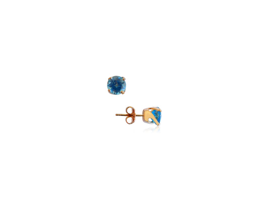 Blue Topaz Stud Earrings