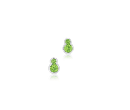 Peridot Double Stud Earrings