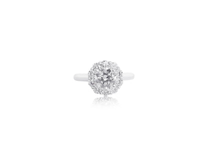 Lab Diamond Round Halo Ring