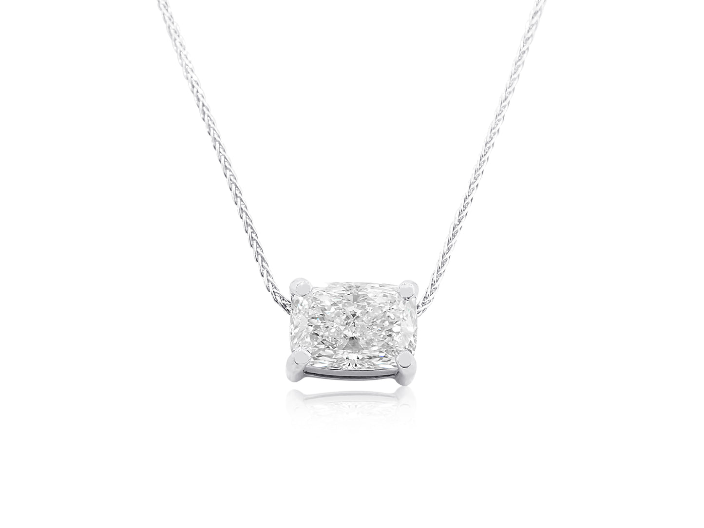 Horizontal Diamond Pendant