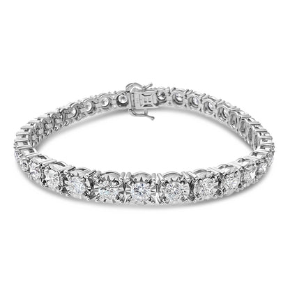 Natural Diamond Illusion Line Bracelet