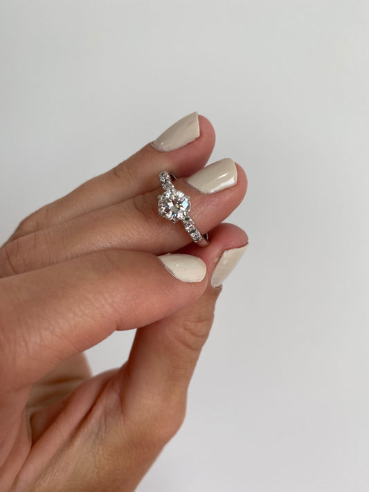 Diamond Crown Set Engagement Ring