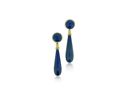 Lapis Lazuli Gold Earrings