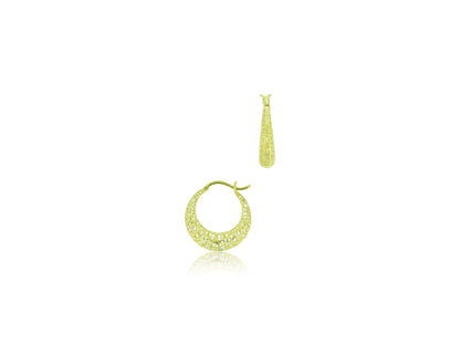 Filigree Cut Out Gold Hoops