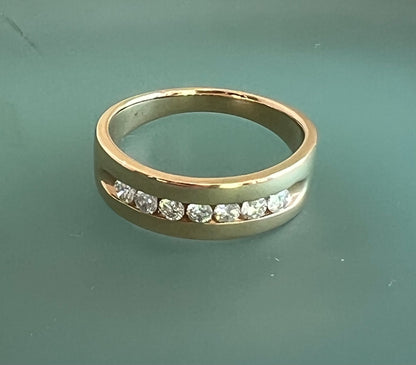 Seven Diamonds Wide  Band