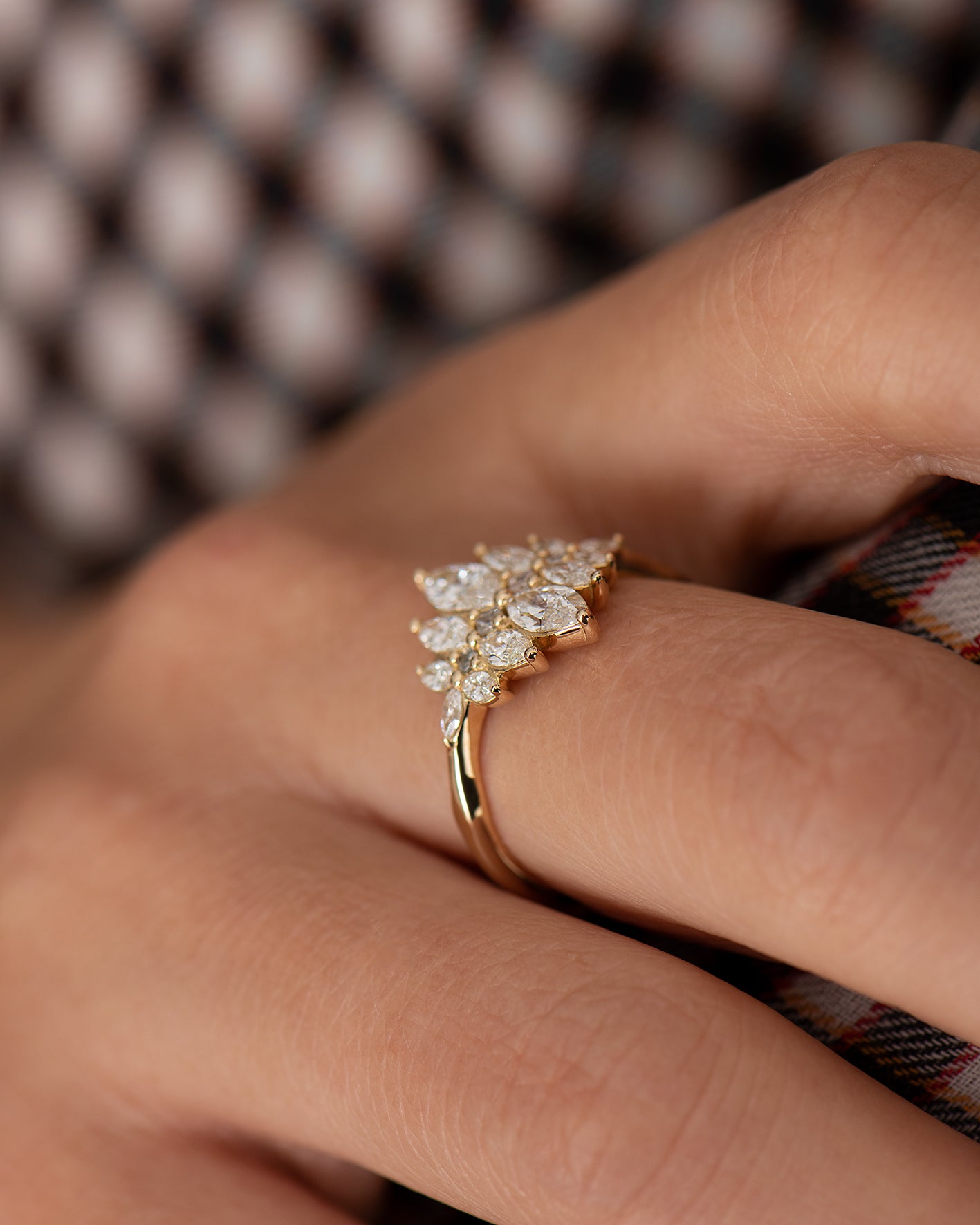 Marquise Diamond Cluster Ring