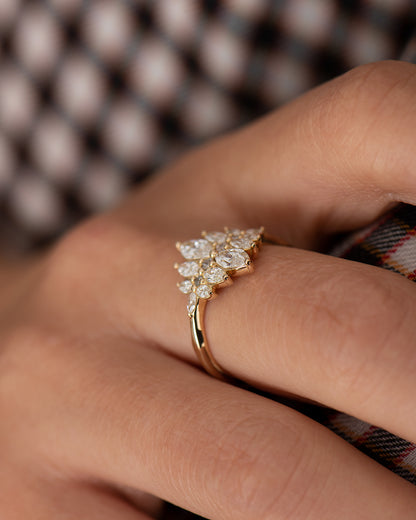 Marquise Diamond Cluster Ring