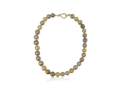 Stunning natural hues of Edison freshwater pearl strand