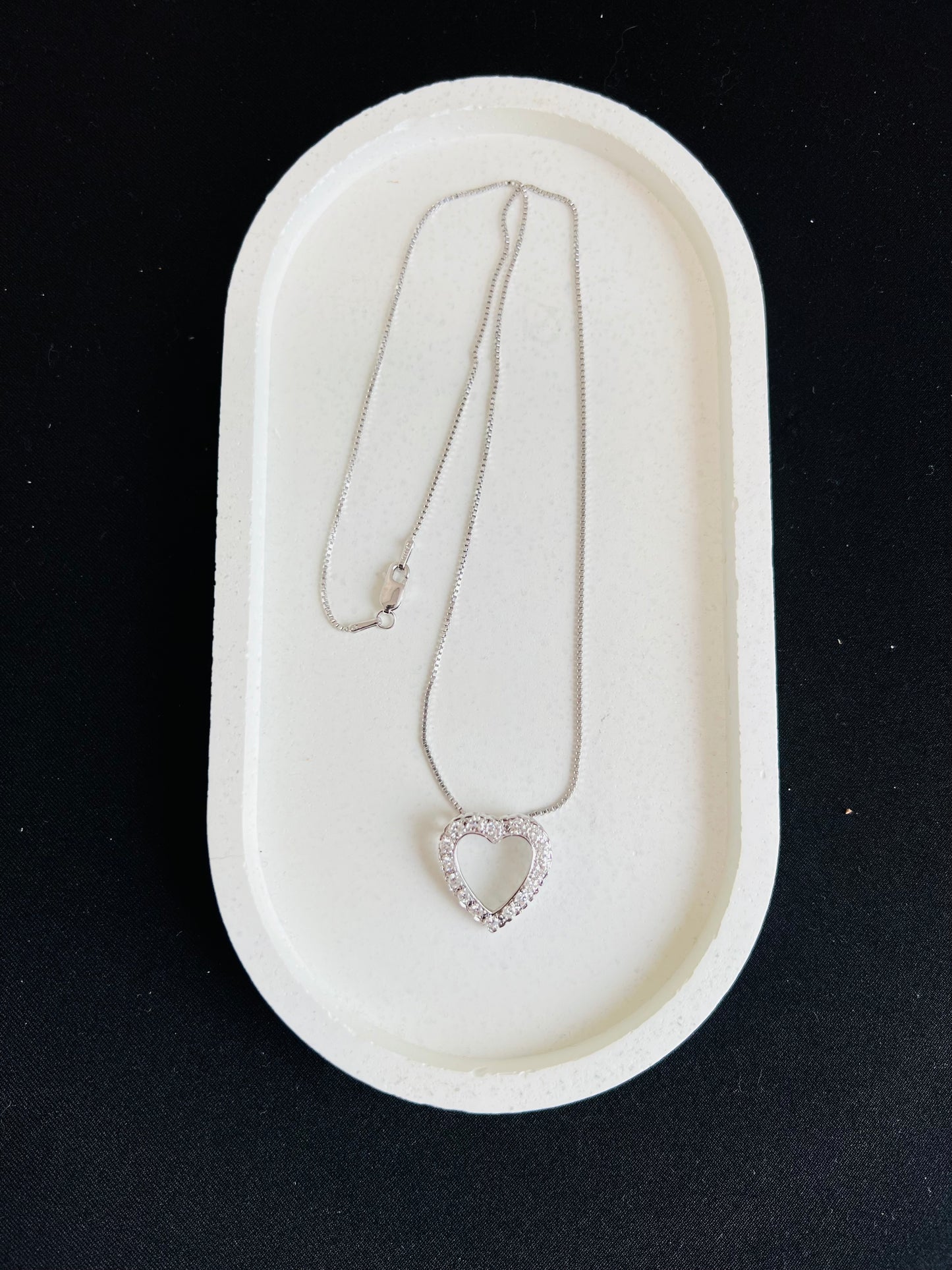 Natural Diamond Open Heart Pendant