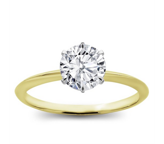 Natural Diamond Solitaire Engagement Ring