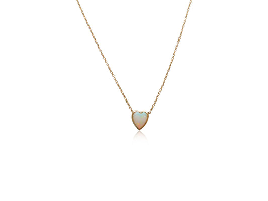 Opal Heart Pendant