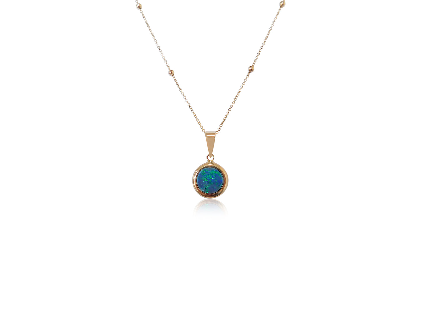 Opal Pendant on Ball Chain
