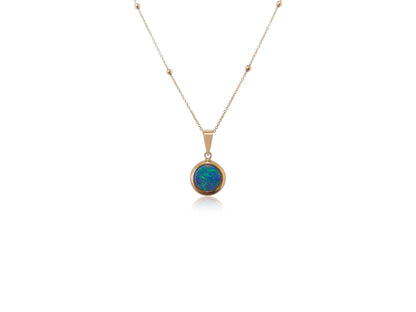 Opal Pendant on Ball Chain