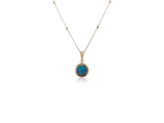 Opal Pendant on Ball Chain
