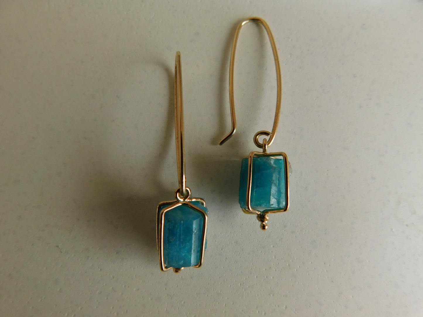 Paraiba Tourmaline Gold Earrings