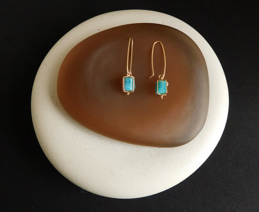 Paraiba Tourmaline Gold Earrings