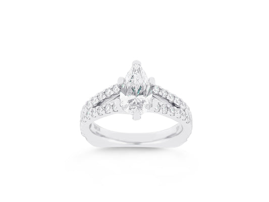 Pear Diamond with Signature Shank