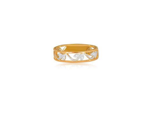 Eternity Band with Diamond Leaf