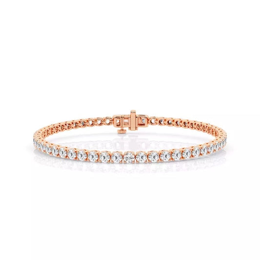 Natural Diamond Rose Gold Bracelet