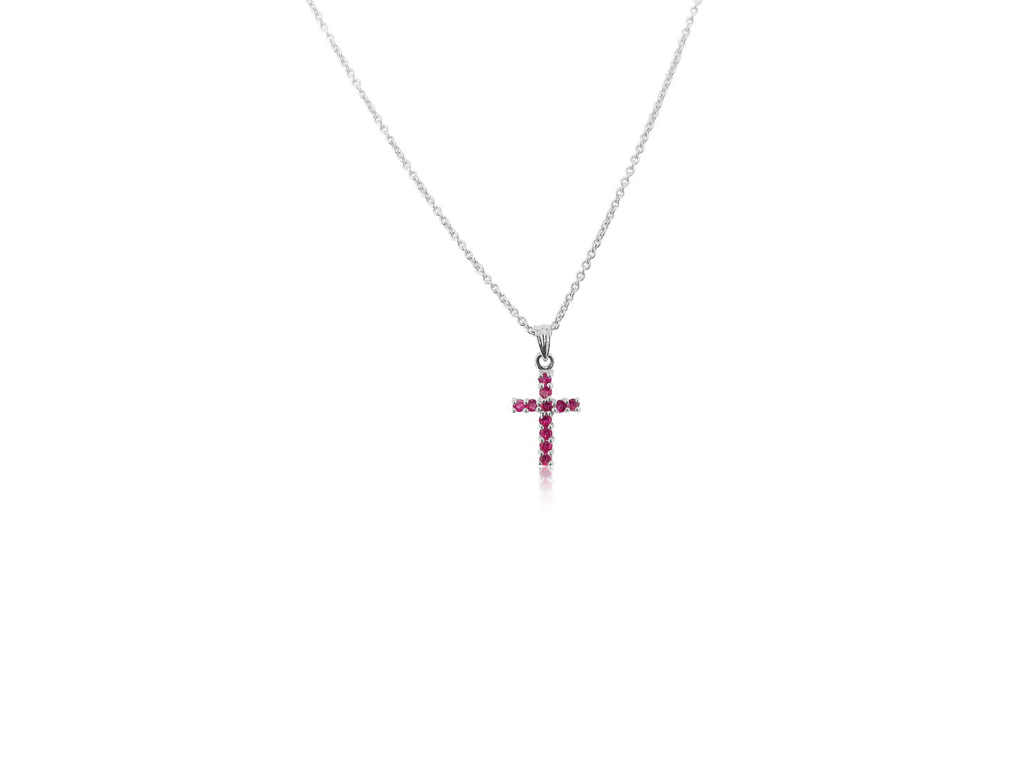 Ruby Cross Necklace