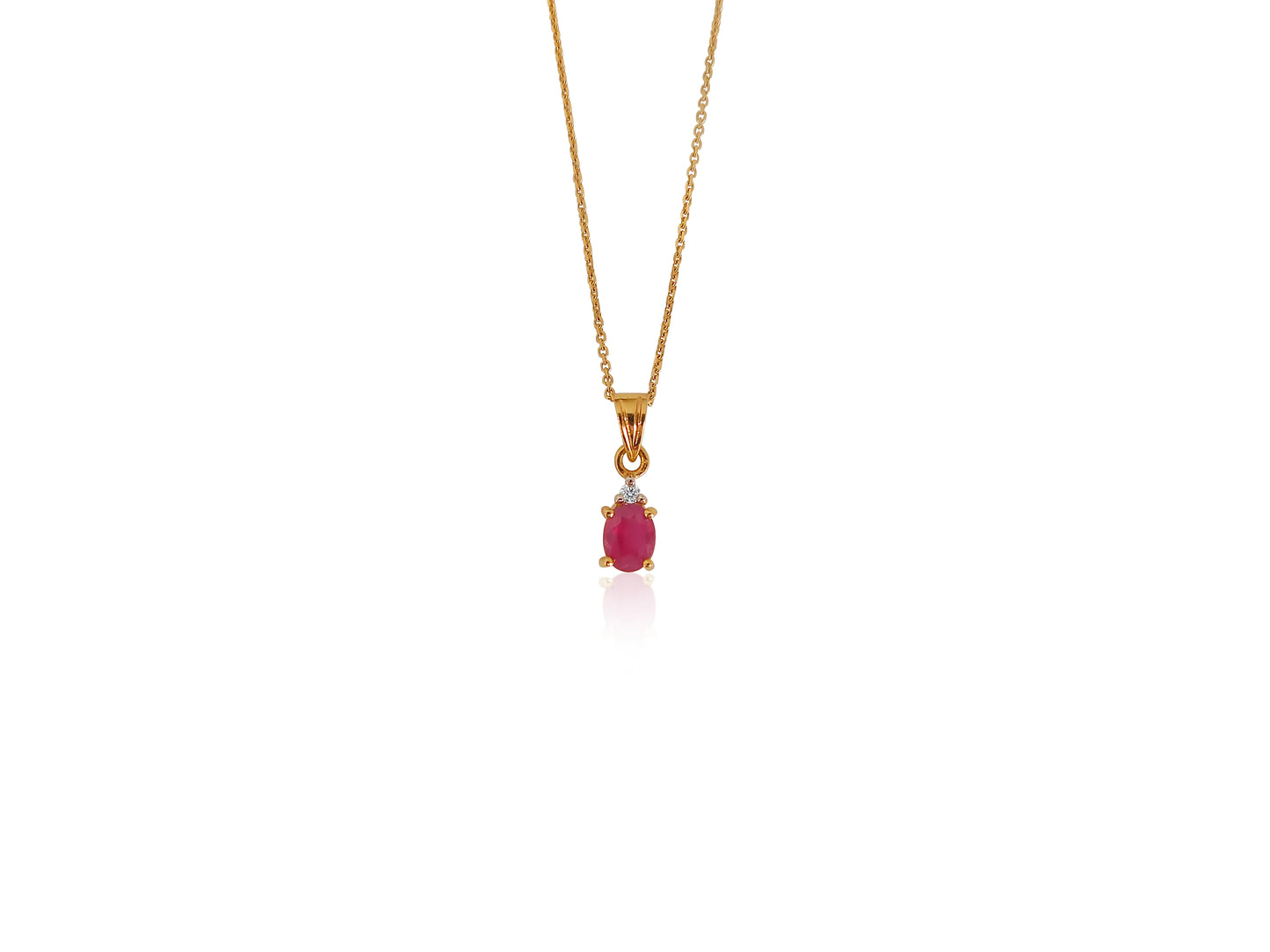 Ruby Oval Pendant