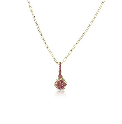 Ruby Rose Gold Pendant