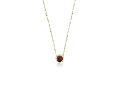 Ruby Half Bezel Pendant