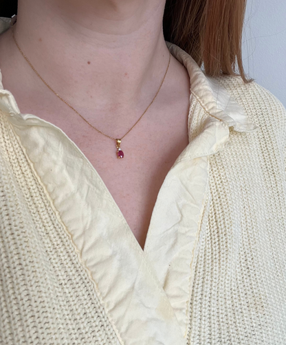 Ruby Oval Pendant