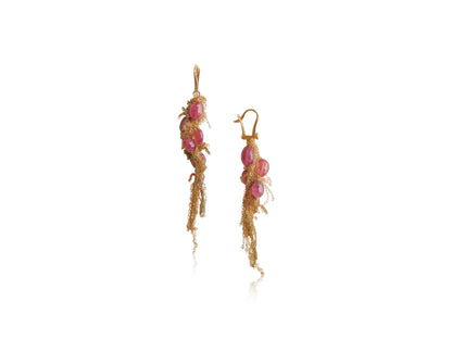 Diamond and Ruby Fringe Earrings