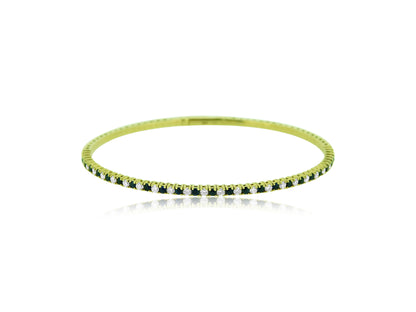 Sapphire Diamond Gold Bangle