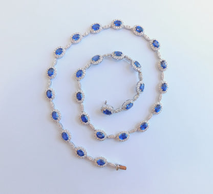 Sapphire and Diamond Necklace