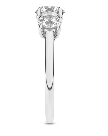 Round Three Stone Lab Diamond Ring