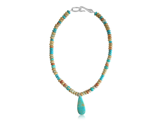 Turquoise and Jasper Agate Necklace