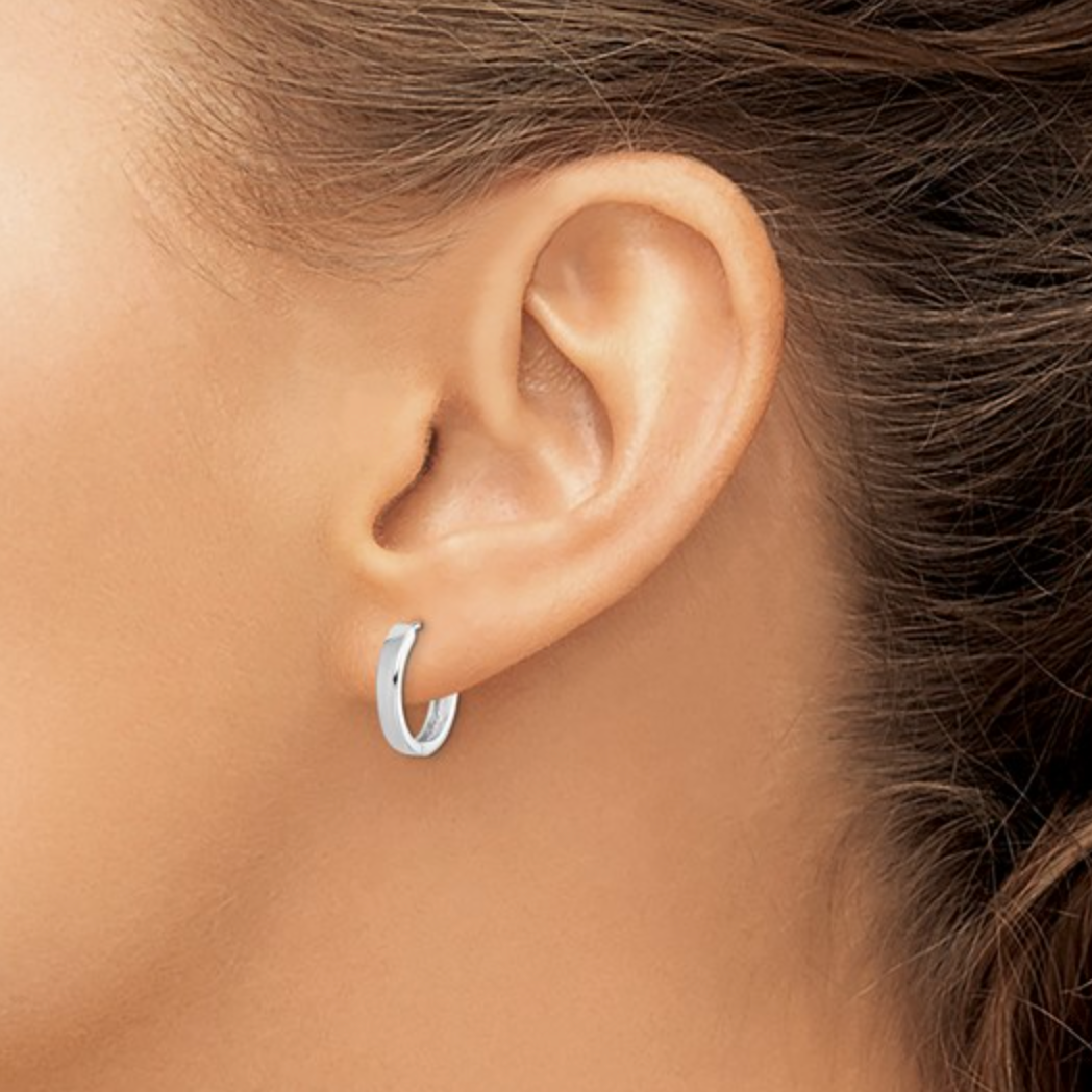 Sterling Silver Hinged Hoops