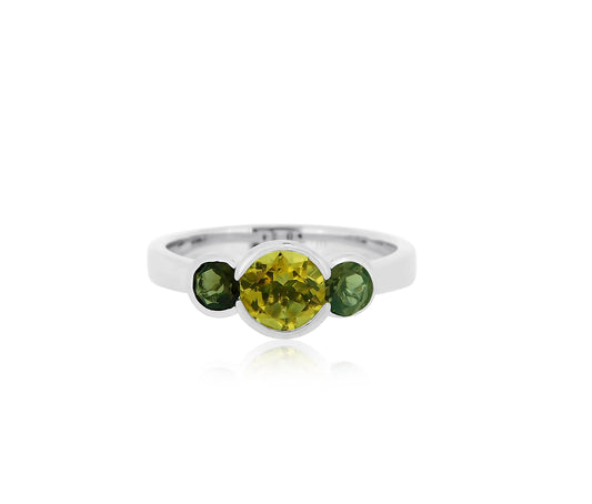 Citrine Quartz Silver Ring