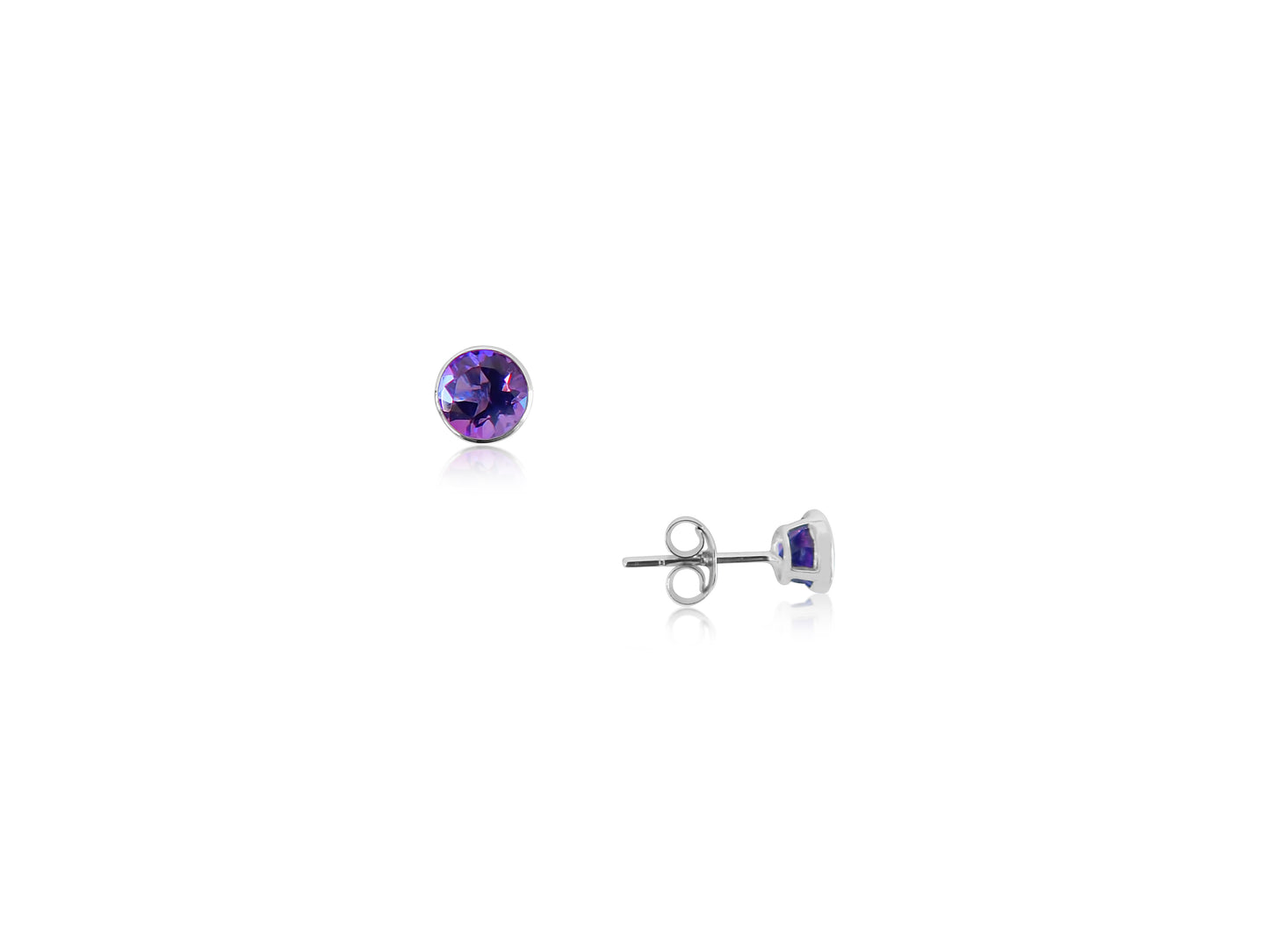 Amethyst Stud Earrings