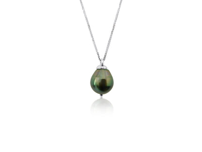 peacock tahitian single teardrop pearl pendant