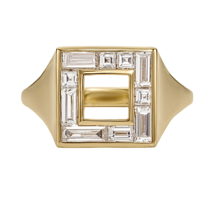 Geometric Signet Ring