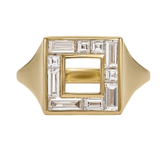 Geometric Signet Ring