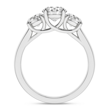 Round Three Stone Lab Diamond Ring