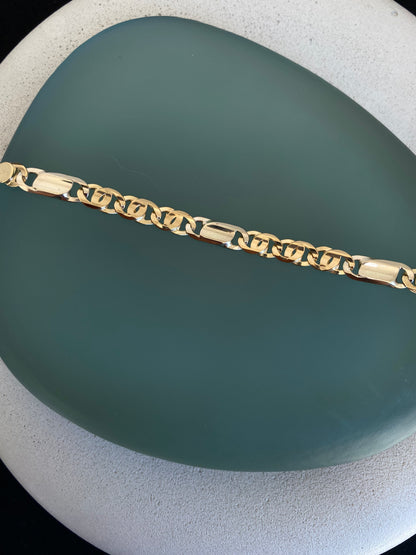 Solid 18kt Chain Alternate Flat Links