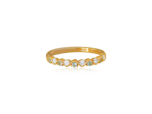 Topaz and Diamond Band