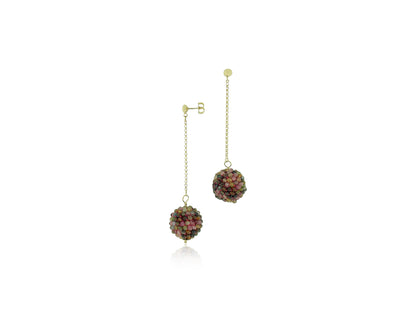 Tourmaline Disco Ball Earrings