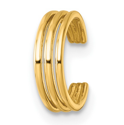 Triple Row Gold Ear Cuff