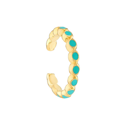 Turquoise Enamel Ear Cuff