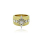 Wide Gold Disco Diamond Band