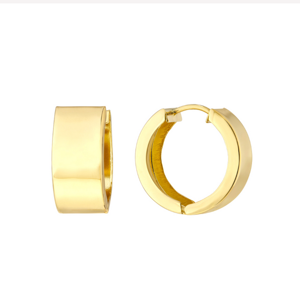 Gold Plated Solitaire Gold Large-size Hoop Earrings-Gold Earring – Niscka