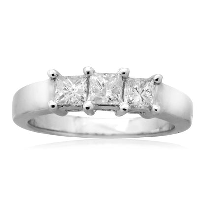 Three Stone Princess Ring