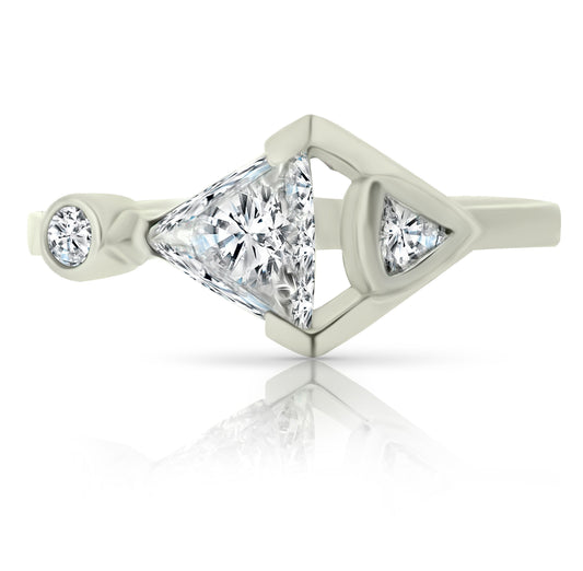 Triple Stone Engagement Ring